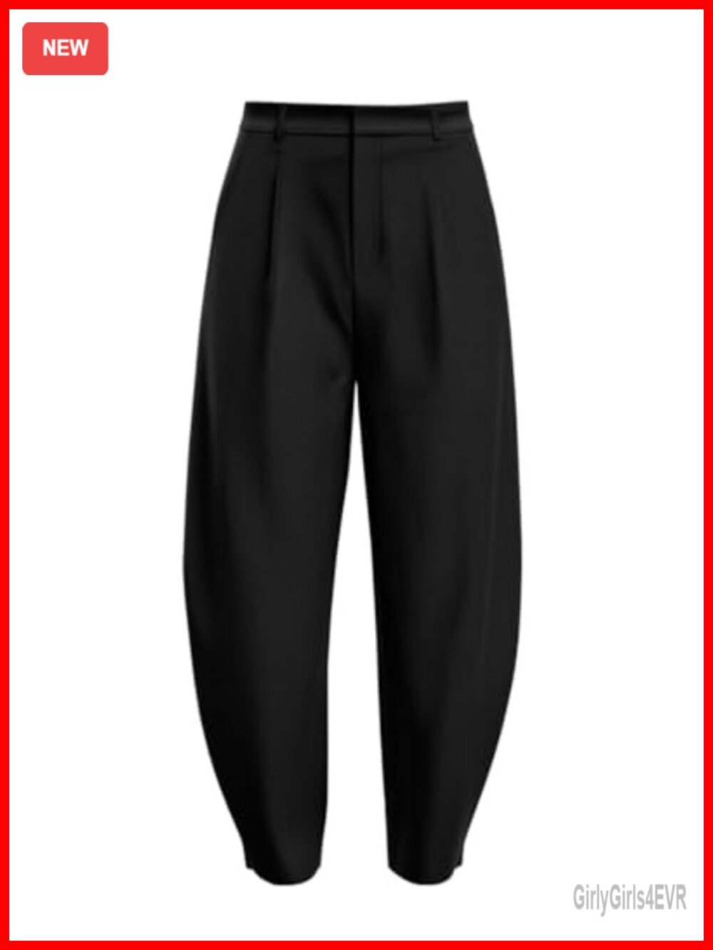 High Waisted Pleated Barrel Dress Pants Baggy Trousers Pockets